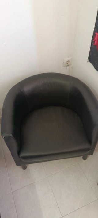 Sillón Ikea Negro Cuero