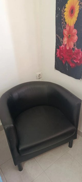 Sillón Ikea Negro Cuero