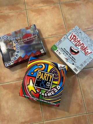 3 Juegos de Mesa: Pasapalabra, Pictureka!, Party &