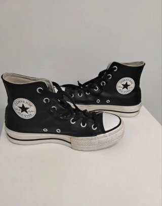 Botas Converse Piel Chuck Taylor Negras