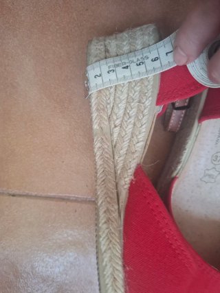 Alpargatas  Mujer Talla 37 Rojas