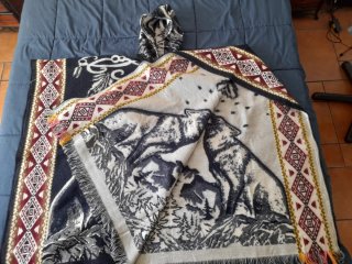 Poncho artesanal textileria Sudamérica Talla Única