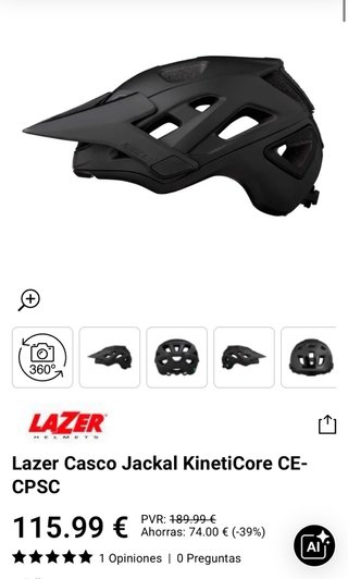 Casco Lazer Kineticore Negro