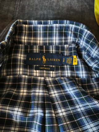 Camisa Polo Ralph Lauren cuadros azul y verde