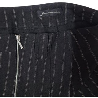 Falda Stradivarius Negra Rayas