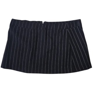 Falda Stradivarius Negra Rayas