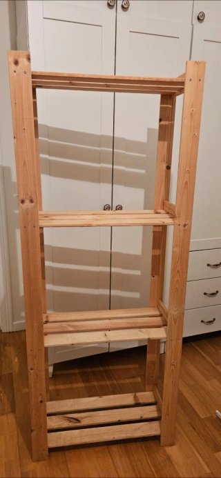 Estantería de madera de 3 baldas