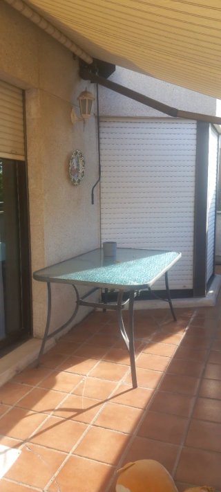 Mesa Terraza Cristal Templado y Aluminio