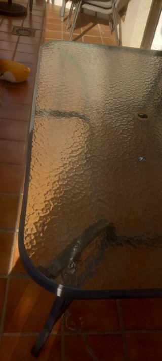 Mesa Terraza Cristal Templado y Aluminio