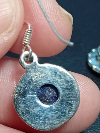 Pendientes Plata Ley zafiro