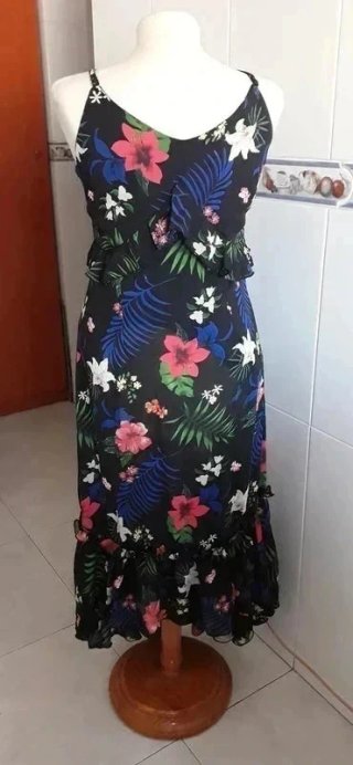 Vestido midi floral T. S/M