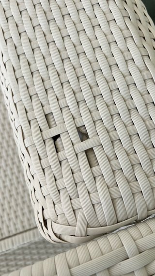 Conjunto Muebles Jardín Ratán Blanco y Gris