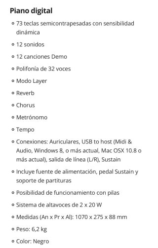 Teclado musical negro