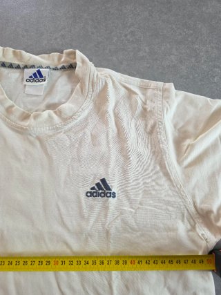 T-Shirt Adidas Vintage Crema Ricamata M
