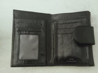 Cartera de piel Loug negra