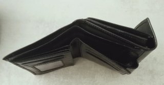 Cartera de piel Loug negra
