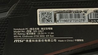 Portátil MSI Negro para reparar