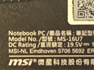 Portátil MSI Negro para reparar