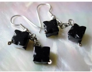Pendientes Plata 925 y Onix Negro