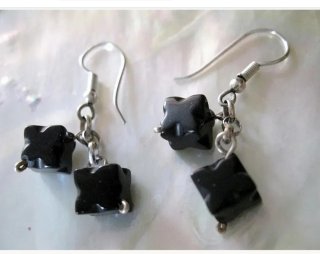 Pendientes Plata 925 y Onix Negro
