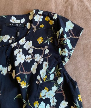 Vestido Micha floral negro