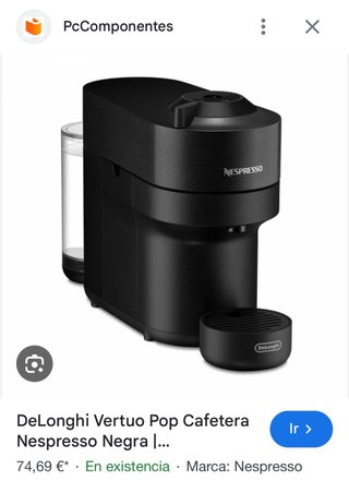 Cafetera Nespresso Vertuo Pop Negra