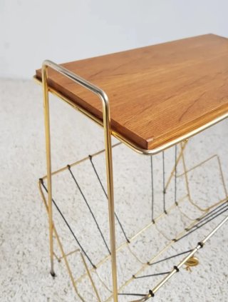 Mesita auxiliar Erdecor. Francia, 50s.