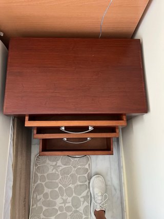 2 Mesitas de Noche Madera Maciza Wengue