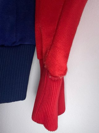 Sudadera Adidas Vintage Roja y Azul Talla M