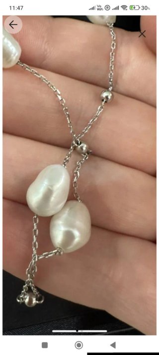 Collar Plata Perlas Naturales Cultivadas Agua Dulc