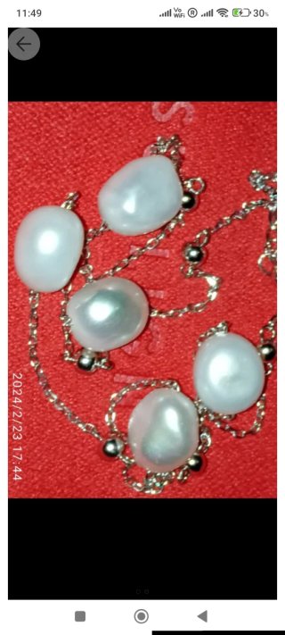 Collar Plata Perlas Naturales Cultivadas Agua Dulc