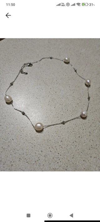 Collar Plata Perlas Naturales Cultivadas Agua Dulc