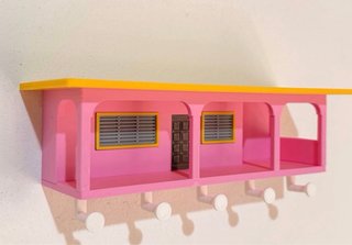 Prateleira Casa Bad Bunny Rosa