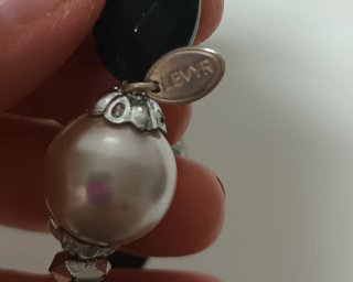 Pulsera LBVYR Perlas y Piedras Negras