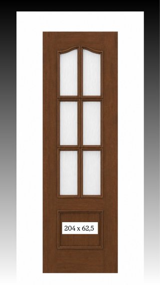Puerta de madera con 6 paneles