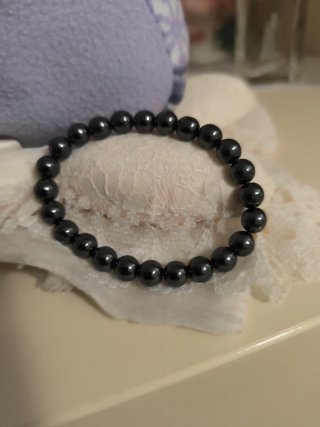 Pulsera de Hematites Negra y Gris