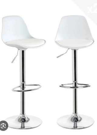 Taburetes Diseño Blancos (2 unidades)