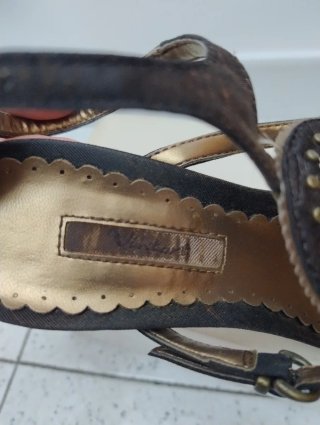 Sandali Vintard donna marrone/oro