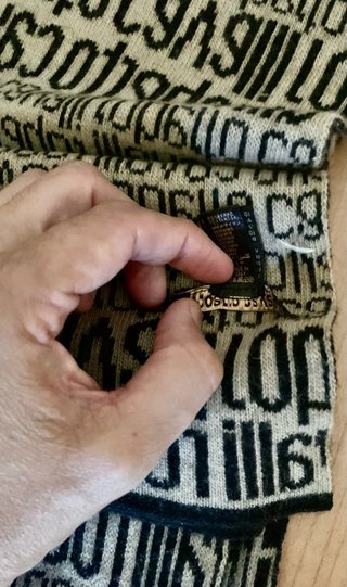 Sciarpa Roberto Cavalli Couture Beige/Nero
