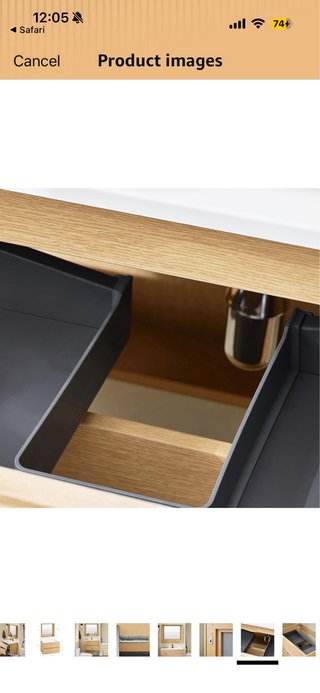 Mueble de baño Sobuy madera y blanco
