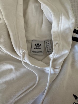 Sudadera Adidas Blanca Mujer Cropped