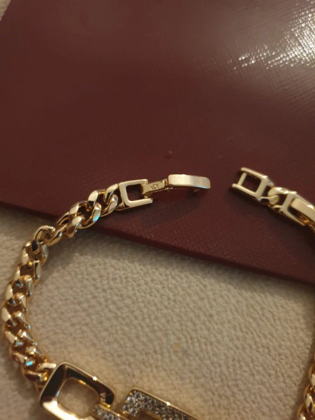 Pulsera chapada en oro 18k con eslabones