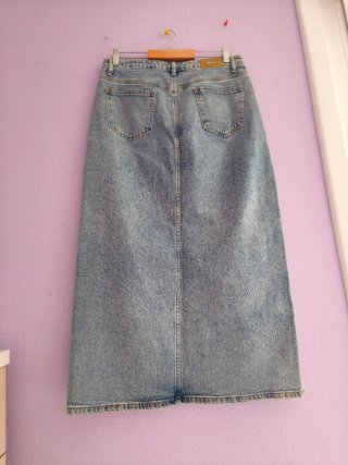 Falda vaquera larga talla 40