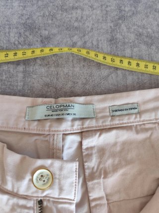 Bermudas beige rosa palo