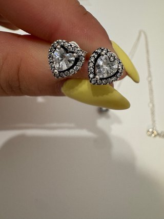 Conjunto Pandora Corazón Plata