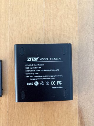 Tarjeta CFast 256GB + Lector USB 3.2 Zitay