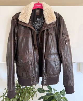 Chaqueta de cuero Gipsy marrón come neuvo