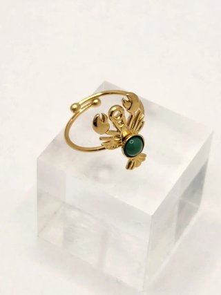 Anillo Chapado Oro Acero Quirúrgico