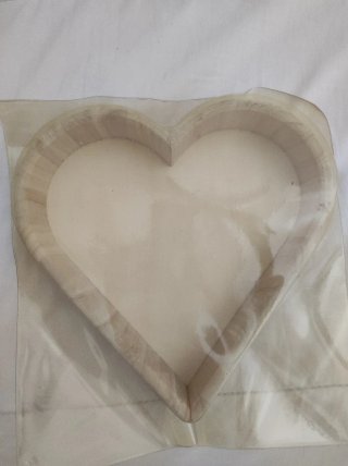 Bandeja Corazón Madera y Plástico