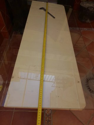Cristal mesa rectangular transparente